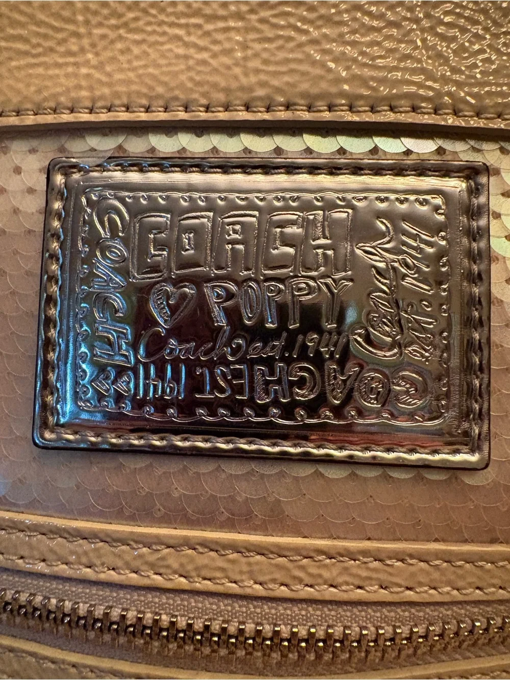 Limited Edition Coach Poppy Spotlight Sequin 16303